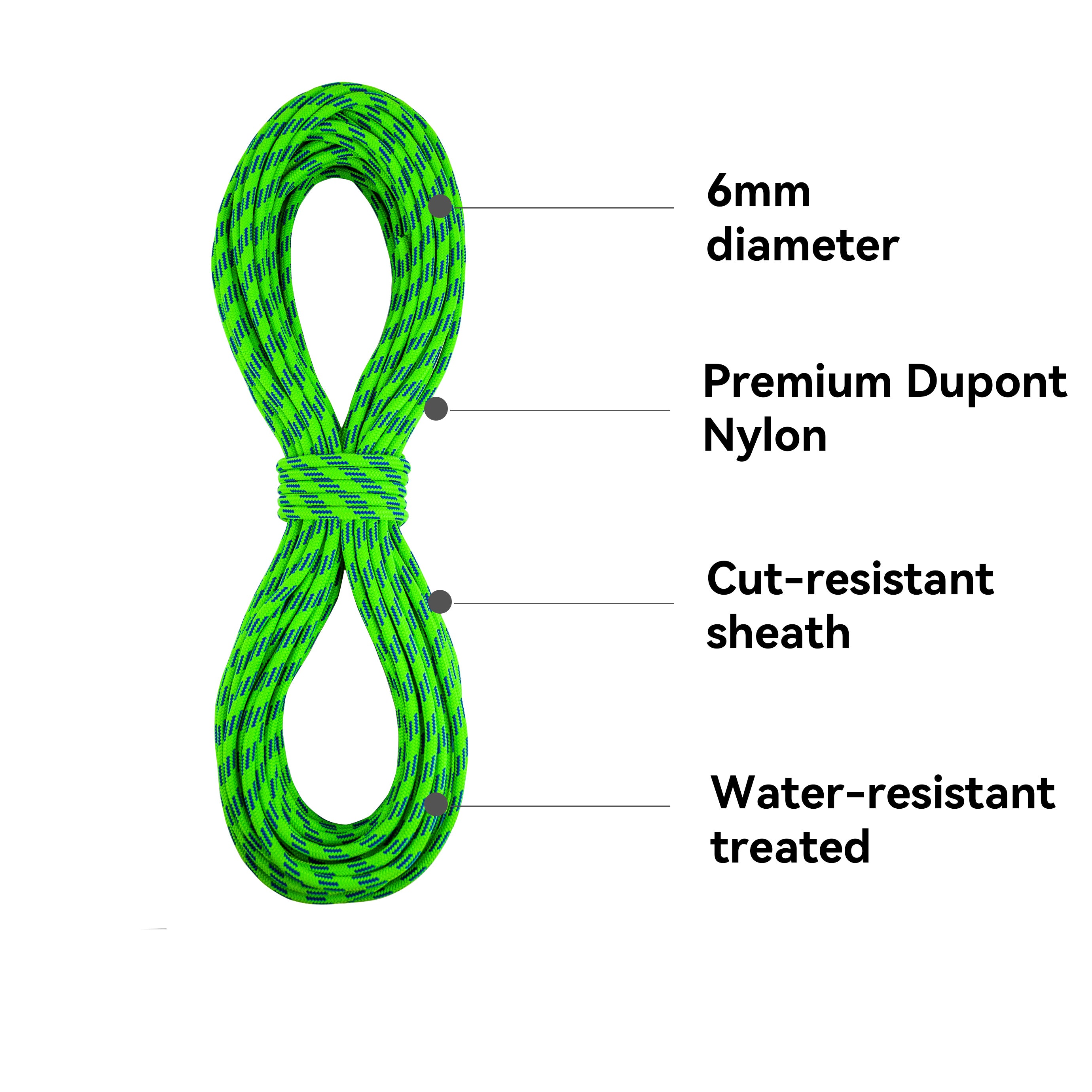 SEAMUS 6mm Accessory Cord-GREEN