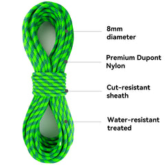 SEAMUS 8mm Accessory Rope-GREEN